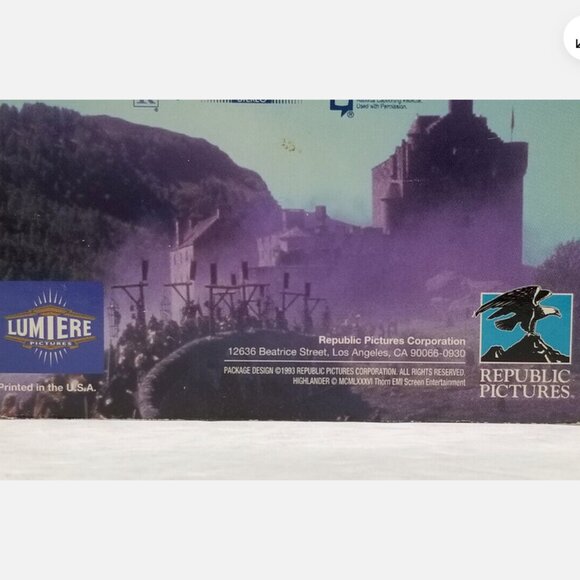 Highlander (VHS, 1993) 6279E1M - Picture 6 of 10